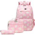 Sac a dos mtowsuc 2321 - 2 fille 3 pi�ces avec trousse et sac isotherme fille pour scolaire coll�ge et ...