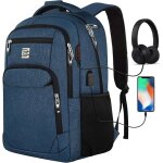Sac  dos pour ordinateur portable avec port de chargement usb et casque sac  dos avec bandoulire rembourre ...