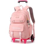 Sac  dos  roulettes - lecoo - modle fille - grande capacit - rsistant  leau - 3 - 12 ans