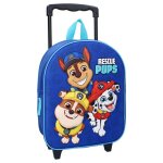 Sac  dos  roulettes maternelle 3d pat patrouille bleu