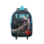 Sac  dos  roulettes maternelle jurassic world noir t - rex - bagtrotter - l25 x l12 x h32 cm - enfant ...