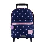 Sac à dos à roulettes - tanns - romy - 2 compartiments - bleu marine - Éco - responsable Sac à dos à roulettes - tanns - romy - 2 compartiments - bleu marine - Éco - responsable