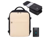 Sac � dos sous vide avec pompe air - celims bagage � main 40x30x20cm imperm�able beige