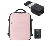 Sac � dos sous vide avec pompe air - celims bagage � main 40x30x20cm imperm�able rose