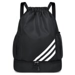 Sac  dos de sport tanche avec cordon de serrage compartiment  chaussures et poches en filet pour bouteille ...