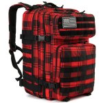 Sac � dos tactique militaire - maavoki - 45l - polyvalent imperm�able - ergonomique - vichy rouge