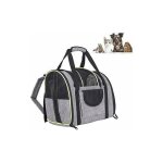 Sac dos transport chat / chien extensible 90% : respirant matelas peluche amovible. voyage train / voiture ...