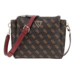 Sac  paule bandoulire - guess - noelle tri compartment - marron - 24x17x8 cm - femme