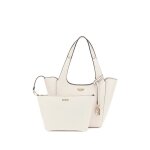 Sac � �paule - guess - helina tote bag - cr�me - 100% polyur�thane - dimensions 46x26x14 cm