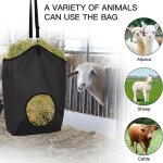 Sac � foin 600d pour ch�vres chevaux vaches moutons ? filet lent avec crochets ouverture r�glable anti ...