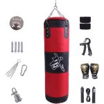 Sac de frappesac de frappe adultesac de boxe15pcs suspension boxe punching bag 100cm avec gants bandages ...