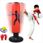 Sac de frappe enfant 160cm sac de boxe enfant gonflable punching ball avec pompe à air et gants de boxe ... Sac de frappe enfant 160cm sac de boxe enfant gonflable punching ball avec pompe à air et gants de boxe ...