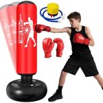 Sac de frappe enfant 160cm avec gants et pompe punching ball enfants pour karat taekwondo idal pour ...