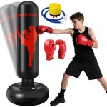 Sac de frappe enfant 160cm avec gants et pompe punching ball enfants pour karat� taekwondo id�al pour ...