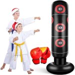 Sac de frappe pour enfants avec gants de boxe 160cm sac de boxe gonflable pour enfant cadeaux pour gar�ons ...