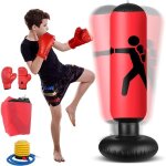 Sac de frappe gonflable pour enfant de 160 cm debout - sac de frappe gonflable sur pied avec gants de ...