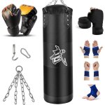 Sac de frappe lourd pour adultes jeunes et enfants ? sac de boxe pour intrieur / jardin avec gants de ...