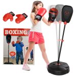 Sac de frappe sur pied aiyaplay punching ball pour enfants 5 - 10 ans avec gants et base de lestage rglable ...