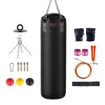 Sac de frappe - vevor - 360x360x1200 mm ensemble sac de boxe suspendu entranement mma non rempli, pour ...