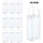 Sac de glace bouteille10 pcs ice bag refrigerant refroidisseur vin sac rutilisable sac  vin transparent ...