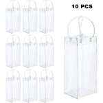 Sac de glace bouteille10 pcs ice bag refrigerant refroidisseur vin sac r�utilisable sac � vin transparent ...