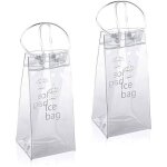 Sac de glace vin refroidisseur cooler avec poigne2 pices seau  glacechampagne ice bag transparent ...