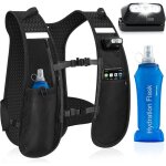 Sac hydratation running unisexe gilet trail l�ger r�fl�chissant gourde souple 500ml + led avant taille ...