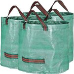 Sac de jardin lot de 3 50 l sac � d�chets de jardin sac � gazon 4 poign�es
