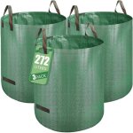 Sac jardinage dchets 3 x 272l autoportant big bag avec poignes tanche pliable et rutilisable sac ...