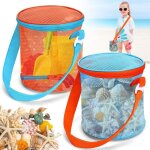 Sac jouet plage enfant 2 pcs sac de plage pour enfants r�utilisable avec bandouli�re r�glable shells ...