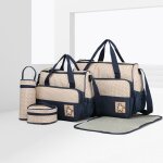 Sac  langer ensemble de 5pcs grande capacit sac  couches multifonction avec matelas  langer moustiquaire ...