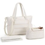 Sac � langer grande capacit� avec sac de rangement ? blanc cass� ? 47 x 16 x 32 cm
