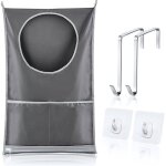 Sacs � linge panier suspendu avec crochets en acier inoxydable et crochets adh�sifs le linge d�m�nagement ...