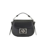 Sacs � main armani exchange femme signature noir cuir