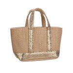 Sac � main beige / paille femme stella green sequin