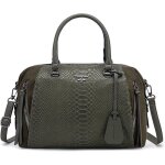 Sac � main bowling - david jones - sac bandouli�re polochon port� epaule cuir pu serpent su�dine - vert ...
