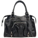 Sac � main en cuir iris� italien sandstorm noir iris�