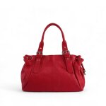 Sac � main cuir italien princesse rouge garance