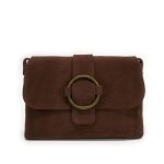 Sac � main en cuir nubuck verone suede marron fonc�