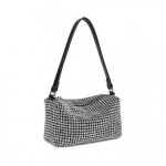 Sac � main femme 18x8x10cm sac � main �toil� en strass sac fourre - tout avec cha�ne argent�e amovible ...
