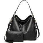 Sac main femme - cabas grand dpaule fourre - tout - noir yyv