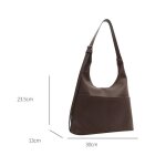 Sac � main - femme - cuir - marron - port� �paule - grand volume - bandouli�re ajustable - 30 x 235 x ...