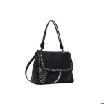 Sac � main - desigual - punkette posadas - noir - cuir - bandouli�re