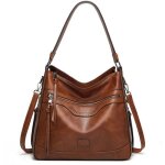 Sac � main femme - einnenffer - bandouli�re cuir pu - multipoches - �l�gant - brun marron
