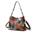 Sac � main femme multicolore patchwork grande capacit� ? bandouli�re tendance id�al travail shopping ...