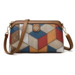 Sac � main femme en patchwork multicolore - sac en bandouli�re pu cuir - �l�gant et tendance id�al shopping ...