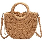 Sac � main paille d�t� tress� main - poign�e + bandouli�re amovible - pochette plage femme dupcheliry ...