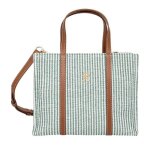 Sac � main vert / marron femme tommy hilfiger premium beach