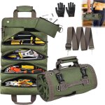 Sac  outils vide 13 x 19 pouces tissu oxford enroulable 6 poches impermable pour lectriciens charpentiers ...