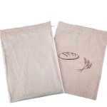 Sac  pain - non spcifi - lot de 2 - coton et lin - 30x38 cm - rutilisable avec cordon de serrage